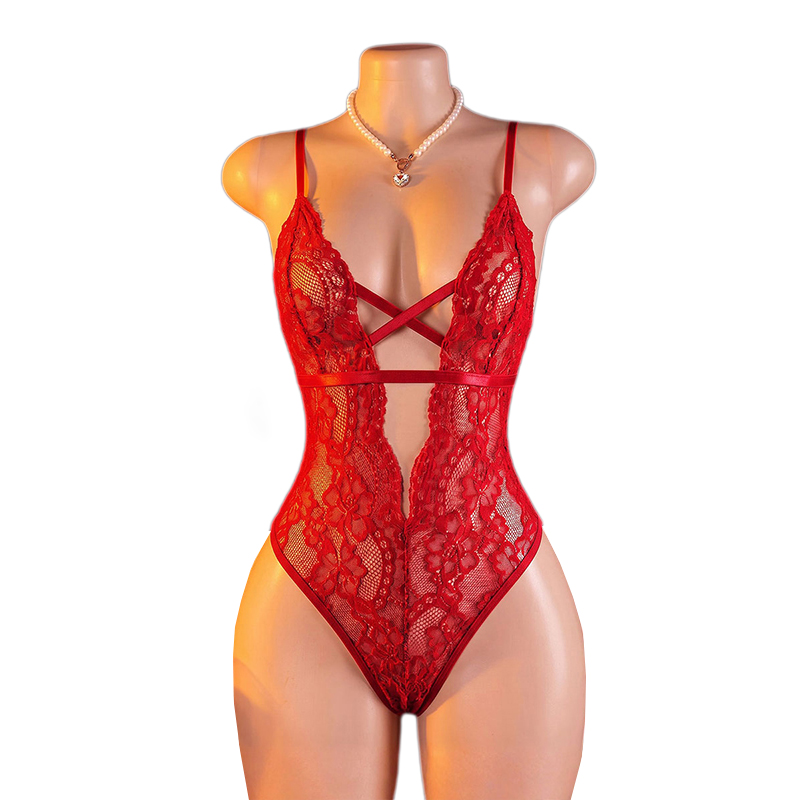 Lingerie - Lencería Erótica Transparente de Encaje con