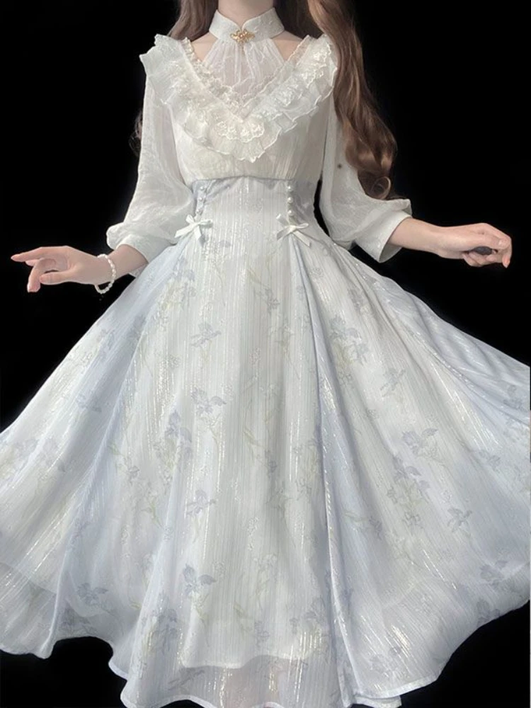 Vestido Midi Floral Lolita Cor - French Vintage Floral Midi Dress reseña y precio