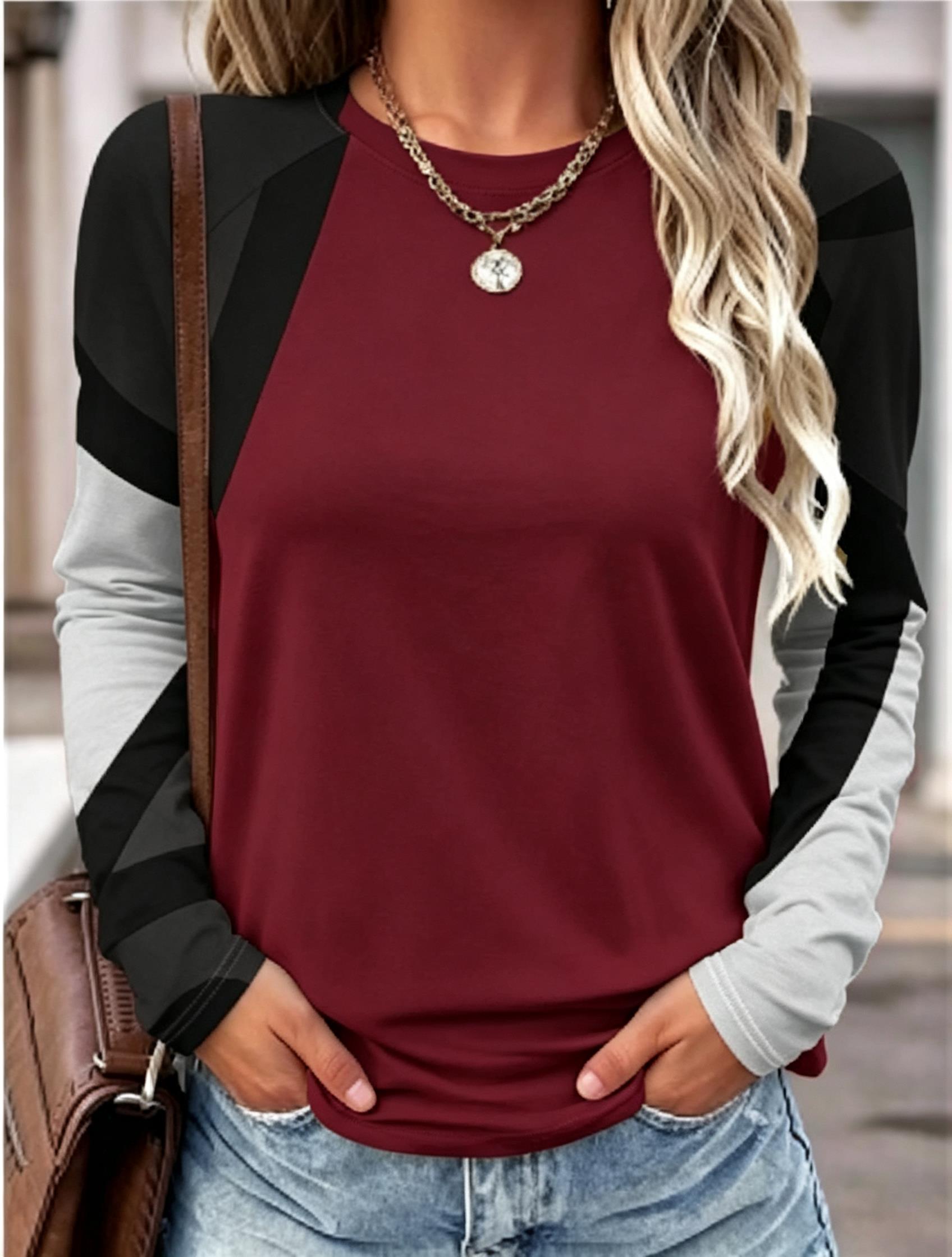 Camiseta de Manga Larga para M - Blouses reseña y precio