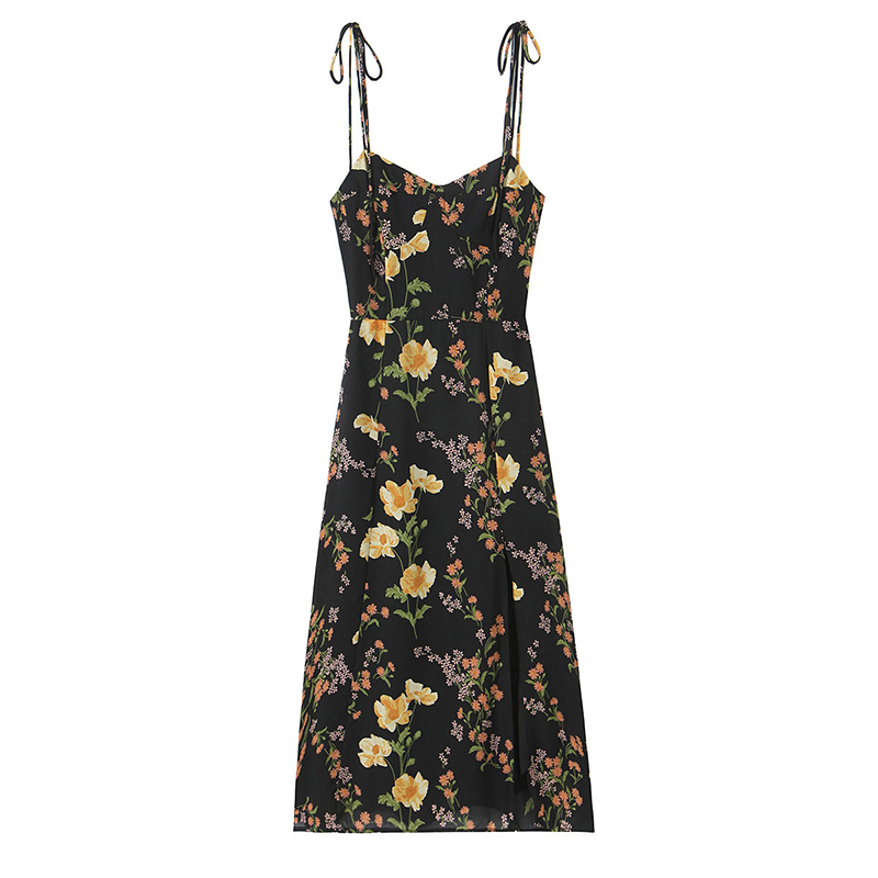 YENKYE-vestido Vintage de esti - French Vintage Floral Midi Dress reseña y precio