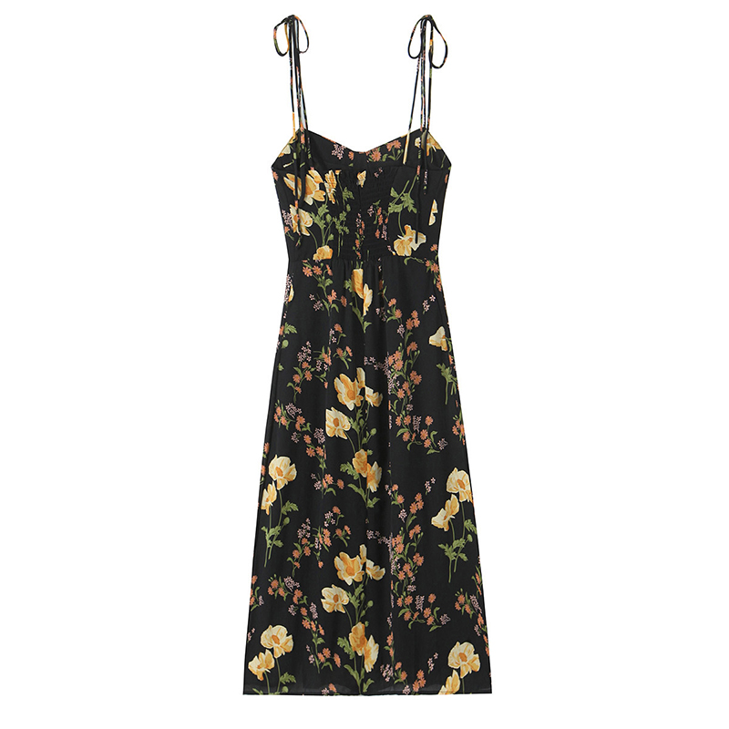 YENKYE-vestido Vintage de esti - French Vintage Floral Midi Dress reseña y precio