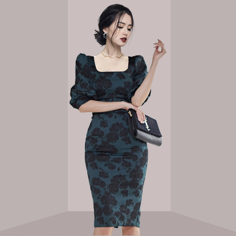 Elegante Vestido Midi con Esta - French Vintage Floral Midi Dress reseña y precio
