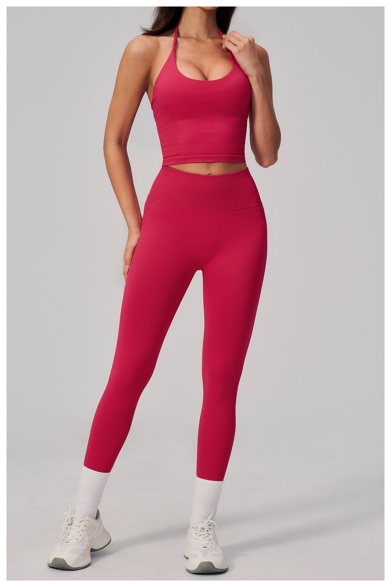 Conjunto de yoga de 2 piezas p - Seamless Ribbed Workout Tank Top reseña y precio