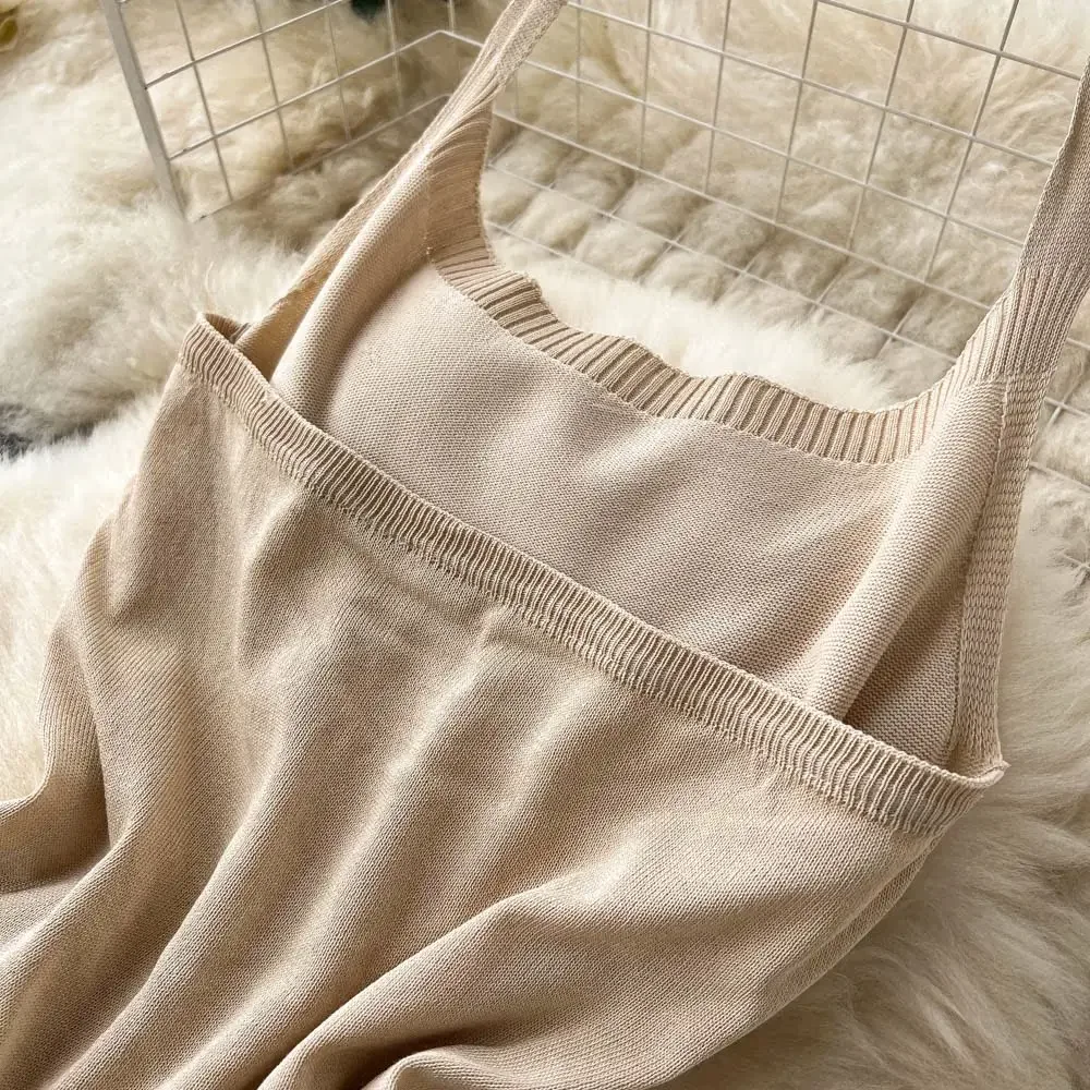Vestido de punto liso Y2K para - Y2K Backless Halter Mini Dress reseña y precio