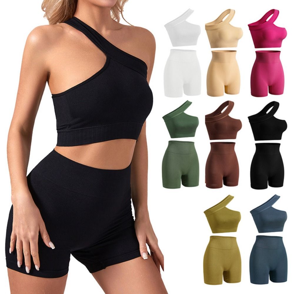 Conjunto Deportivo de 2 Piezas - Seamless Ribbed Workout Tank Top reseña y precio